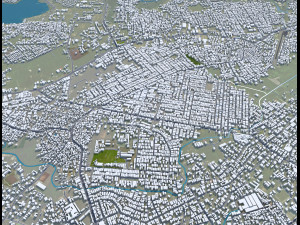 Warri city Nigeria 20km 3D Model
