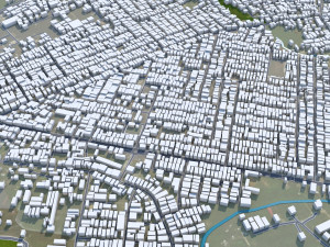 Warri city Nigeria 20km 3D Model