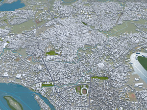 Warri city Nigeria 20km 3D Model