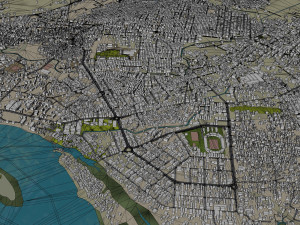 Warri city Nigeria 20km 3D Model