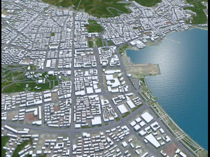 Weihai city Shandong China 150km 3D Model