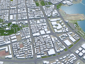 Weihai city Shandong China 150km Modelo 3D