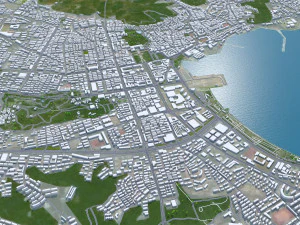 Weihai city Shandong China 150km 3D Model