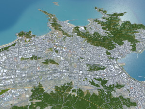 Weihai city Shandong China 150km Modelo 3D