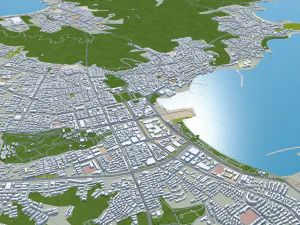 Weihai city Shandong China 150km 3D Model