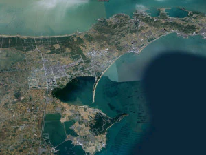 Weihai city Shandong China 150km 3D Model