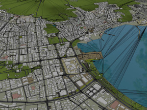 Weihai city Shandong China 150km Modelo 3D