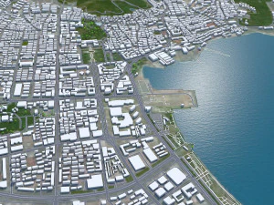 Weihai city Shandong China 150km 3D Model
