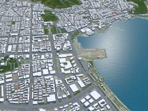 Weihai city Shandong China 150km 3D Model