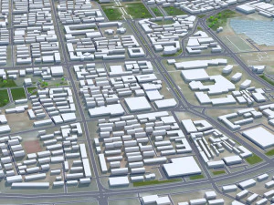 Weihai city Shandong China 150km 3D Model