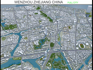 Wenzhou city Zhejiang China 120km 3D Model