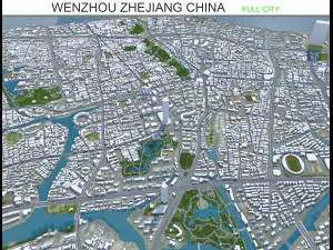 Wenzhou Stadt Zhejiang China 120 km 3D Modell