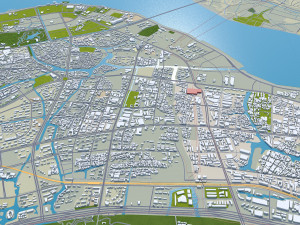 Wenzhou city Zhejiang China 120km Modelo 3D