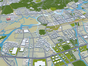 Wenzhou city Zhejiang China 120km Modelo 3D