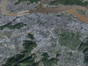Wenzhou city Zhejiang China 120km Modelo 3D