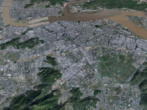 Wenzhou city Zhejiang China 120km 3D Model