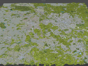 West Yorkshire city UK 70km 3D 모델