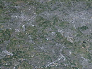 West Yorkshire city UK 70km 3D 모델