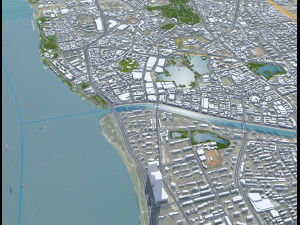 Wuhu Anhui city China 40km 3D 模型
