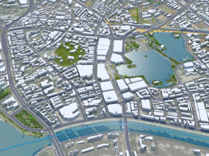 Wuhu Anhui city China 40km 3D 模型