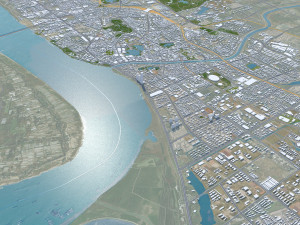 Wuhu Anhui city China 40km 3D 模型