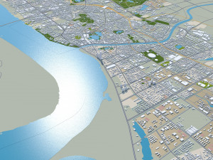 Wuhu Anhui city China 40km 3D 模型