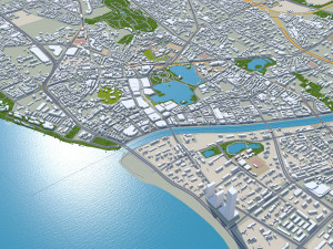 Wuhu Anhui city China 40km 3D 模型