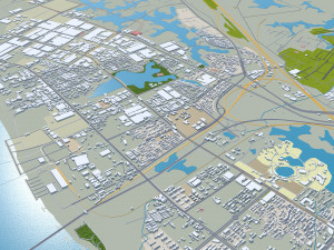Wuhu Anhui city China 40km 3D 模型