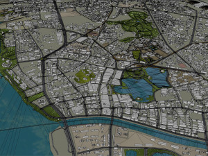 Wuhu Anhui city China 40km 3D 模型
