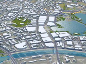 Wuhu Anhui city China 40km 3D 模型