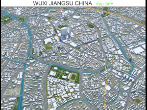 Wuxi Jiangsu city China 70km 3D Model
