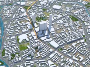 Wuxi Jiangsu city China 70km 3D Model