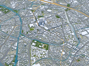 Wuxi Jiangsu city China 70km 3D Model