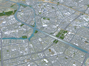 Wuxi Jiangsu city China 70km 3D Model