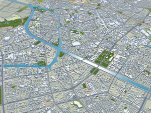 Wuxi Jiangsu city China 70km 3D Model