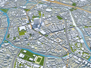 Wuxi Jiangsu city China 70km 3D Model