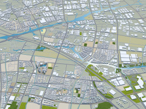 Wuxi Jiangsu city China 70km 3D Model