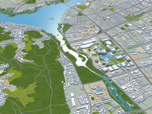Wuxi Jiangsu city China 70km 3D Model