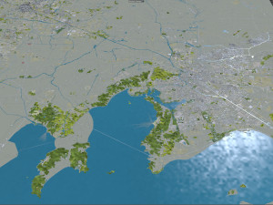 Wuxi Jiangsu city China 70km 3D Model