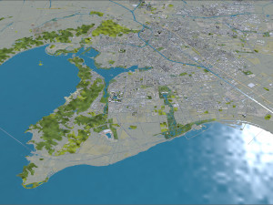 Wuxi Jiangsu city China 70km 3D Model