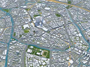 Wuxi Jiangsu city China 70km 3D Model