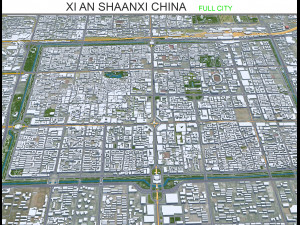 Xi An Shaanxi city China 80km 3D Model