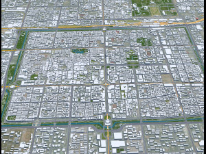 Xi An Shaanxi city China 80km 3D Model