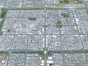 Xi An Shaanxi city China 80km 3D Model