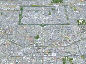 Xi An Shaanxi city China 80km 3D Model