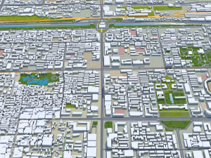 Xi An Shaanxi city China 80km 3D Model