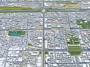 中国西安陝西市 80km 3Dモデル