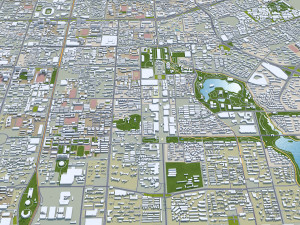 Xi An Shaanxi city China 80km 3D Model