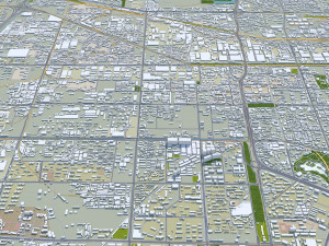 Xi An Shaanxi city China 80km 3D Model