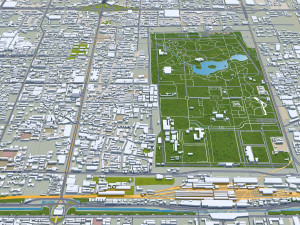 Xi An Shaanxi city China 80km 3D Model